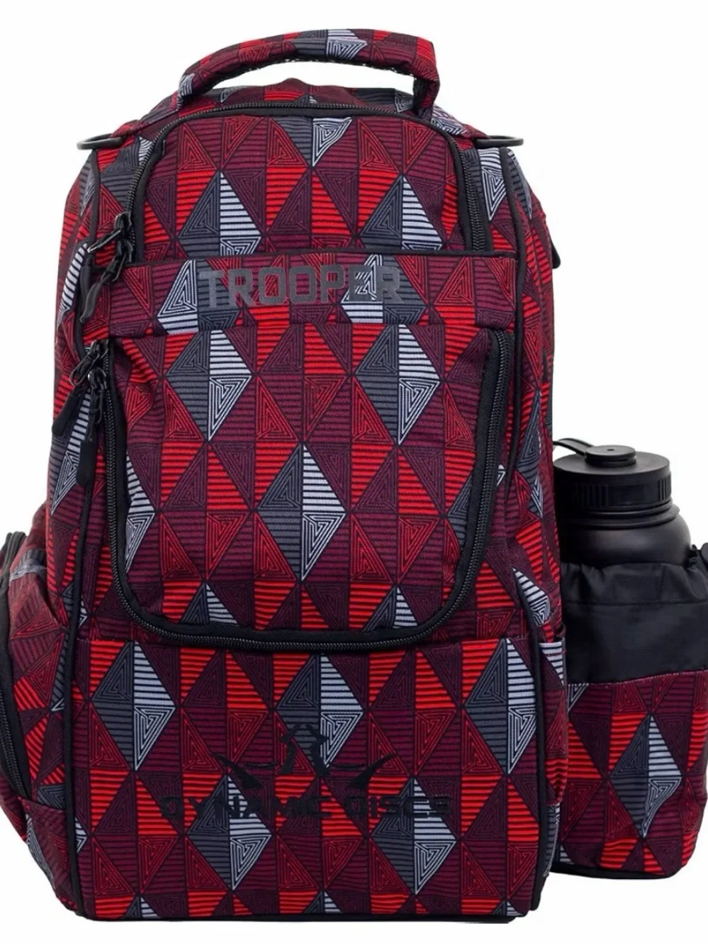 Dynamic Discs Disc Golf Backpack - Red Geometric Carry Bag